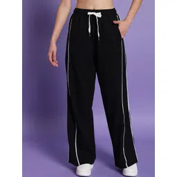 PockMAN Women Relaxed Fit Cotton Mid Rise Track Pants-picture-37