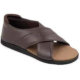 podolite Orthopedic Sandals For Men | Cushioned Medicated Soft Insoles For Longer Time On Feet | Cross Tape Casual And Office Sandals For Men-picture-35