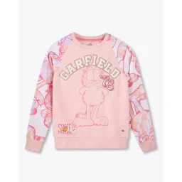 point cove Girls Garfield Applique Round-Neck Sweatshirt image 1