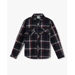 point cove Boys Checked Slim Fit Shirt with Flap Pockets-picture-13