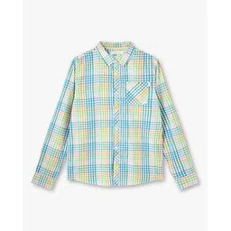 point cove Boys Checked Slim Fit Shirt with Patch Pocket-picture-47