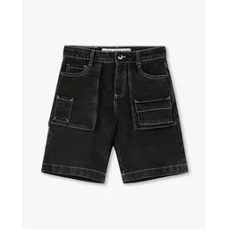 point cove Boys Slim Fit Cotton Cargo Shorts-picture-15