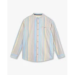 point cove Boys Striped Slim Fit Shirt with Patch Pocket-picture-49