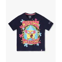 point cove Girls Graphic Print Oversized Round-Neck T-Shirt-picture-10