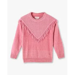 point cove Girls Patterned-Knit Sweater with Fringes-picture-20
