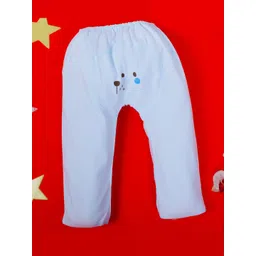 POKORY Unisex Kids Blue Solid Cotton Pyjamas With Diaper Fit-picture-30