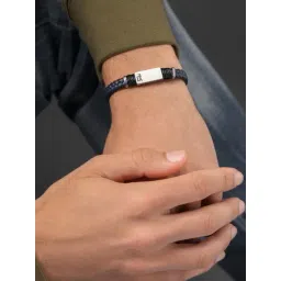 Police Blue Ridgecord Cord Braided Flat Casual Bracelet-picture-21