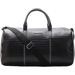 police Croco Classy PT Black Duffle Bag for Men | Travel Luggage Bags-picture-15