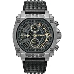 Police Extreme Rebel Quartz Grey Round Dial Men's Watch | Leather Strap Material | Watches for Men Analog - PLPEWGF0040002-picture-36