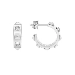 Police Fizzy Silver Hoop Earrings for Women-picture-44