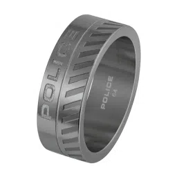 Police Gunmetal Treadstone Ellipse Band Ring-picture-44