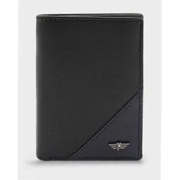 police Leather Tri-Fold Wallet with Logo Applique-picture-24
