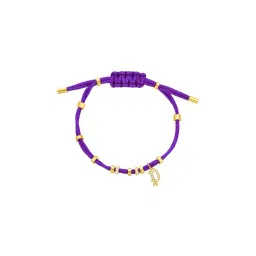 Police Luck P Charm With Crystal Slider Flexible fit Purple Flexible fit Bracelet for Women-picture-11