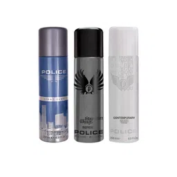 Police Men Set of 3 Deodorants - Light Blue + Wings Titanium + Contemporary - 200ml each-picture-14