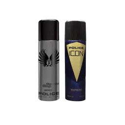 Police Men Set of Titanium Wings & Icon Deodorant Body Spray - 200 ml Each-picture-32