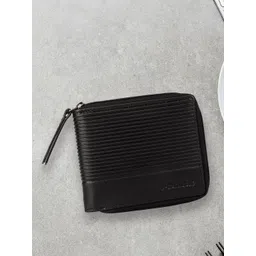 Police Men Striped Leather Two Fold Wallet-picture-36