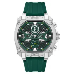 Police Multifunction Green Dial Green Color Silicone Strap Watch For Men-picture-23