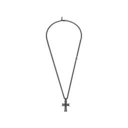 Police Zeal Polished Center With Crystal Black Necklace for Men-picture-34