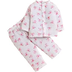 Baby Jhabla & Pant Set | 100% Cotton Muslin | Full Sleeve Printed Top + Soft Bottom | Unisex Outfit for New Born, & Toddlers-image-20