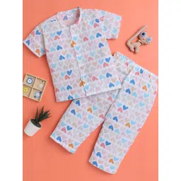 Polka Tots Boys Geometric Print Night suit-picture-17