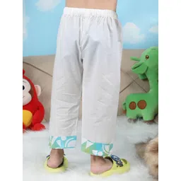 Polka Tots Boys Geometric Printed Mandarin Collar Pure Cotton Straight Kurta With Pyjamas image 5