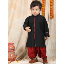 Polka Tots Boys Gotta Patti Pure Cotton Kurta with Dhoti Pants-image-35