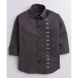 Polka Tots Full Sleeves Las Vegas Printed Shirt - Grey-picture-10