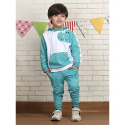 Polka Tots Kids Printed Hooded Pure Cotton Sweatshirt With Jogger-picture-35