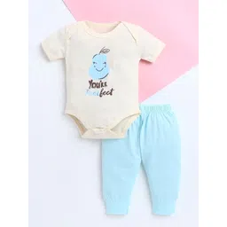 Polka Tots Kids Typography Printed Short Sleeves Round Neck Cotton Top With Pyjamas-image-43