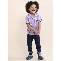 Polka Tots Unisex Kids Graphic Printed Shirt Pyjamas Night suit-picture-30