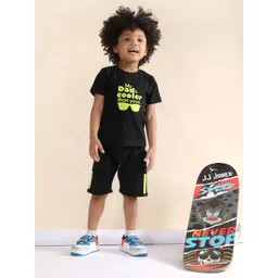 Polka Tots Unisex Kids Printed T-shirt with Shorts-image-13