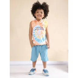 Polka Tots Unisex Kids Printed T-shirt with Shorts-image-14