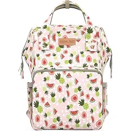 POLKA TOTS Premium Baby Diaper Bags For New Born with Pouch for Mothers | Maternity Waterproof Bags for Travel | Multiple Pocket Backpack for Moms (Watermelon, Large)-picture-13