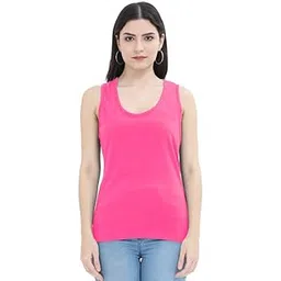 POLLAR WEAR Women 100% Cotton Tank Top | Lightweight Breathable Soft Sleeveless Camisole Inner & Outerwear-picture-39