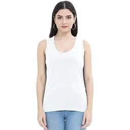 POLLAR WEAR Women 100% Cotton Tank Top | Lightweight Breathable Soft Sleeveless Camisole Inner & Outerwear (in, Alpha, M, Regular, White)-picture-47