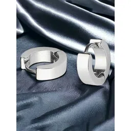 PolluxCraft Silver-Plated Korean Contemporary Hoop Earrings-picture-26