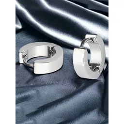 PolluxCraft Silver-Plated Korean Contemporary Hoop Earrings-picture-34