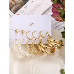 PolluxCraft Women Pack of 6 Contemporary Studs Earrings-picture-36