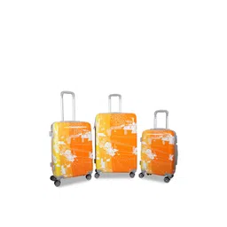 Polo Class Unisex 3 Pcs Orange Hard Luggage Trolley Bags-picture-22