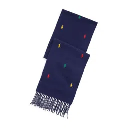 Polo Ralph Lauren Men Woolen Embroidered Polo Pony Wool Scarf With Frayed-picture-25