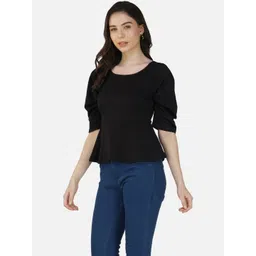 Polyglot Puff Sleeve Peplum Top image 1