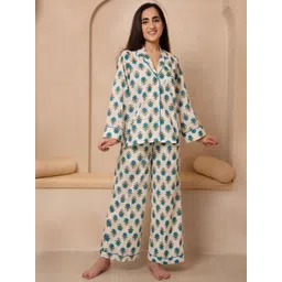 Pomcha Women Ethnic Motifs Printed Night suit-picture-32