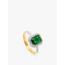 Westside X Pome Emerald Baguette Gold Plated Lab Diamond Ring-picture-16