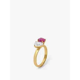 Westside X Pome Gold Plated Lab Diamond and Ruby Solitaire Ring-picture-25