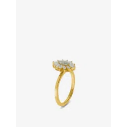 Westside X Pome Light Green Marquise Gold Plated Lab Diamond Ring-picture-44