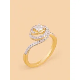 Westside X Pome Spiral Swirl Gold Plated Lab Diamond Solitaire Ring-picture-20