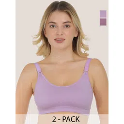 POOJA RAGENEE Set Of 2 Cotton Seamless Non Padded Full Coverage Bra-picture-41