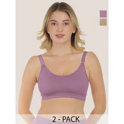 POOJA RAGENEE Set Of 2 Cotton Seamless Non Padded Full Coverage Bra-picture-20
