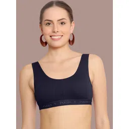 POOJA RAGENEE Women Blue Padded Seamless Non-Wired Cotton Workout Bra-picture-39