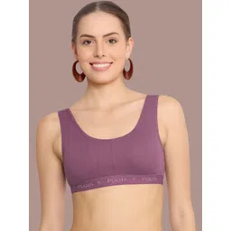 POOJA RAGENEE Women Pack of 2 Blue & Purple Padded Seamless Non-Wired Cotton Workout Bra-picture-28